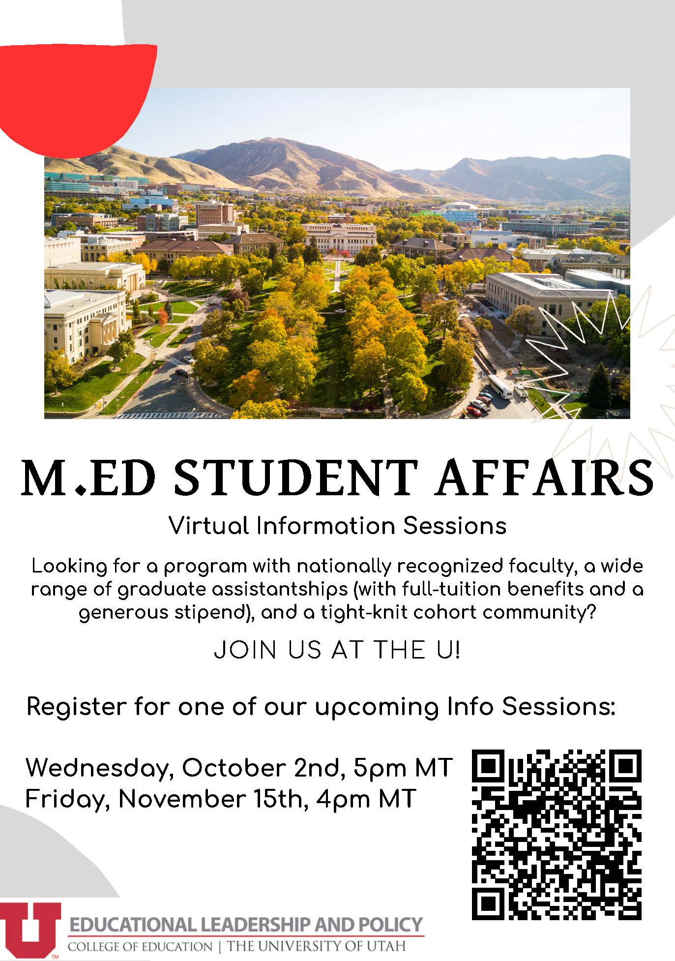 Student Affairs Info Session Brochure